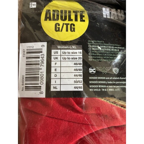 Wonder Woman Costume Long Sleeve Top Womens Size Large (L) / Extra Large (XL) - Picture 3 of 3